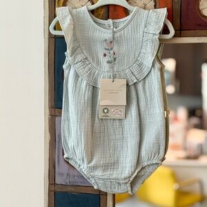 Elegant Baby Organic Muslin Bubble Romper - 6-9M - NWT